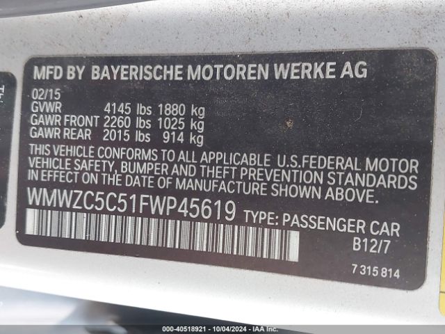 WMWZC5C51FWP45619 Mini Countryman Cooper S