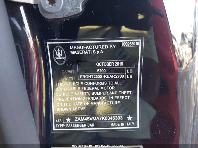 ZAM45VMA7K0345303 Maserati Granturismo Mc/sport