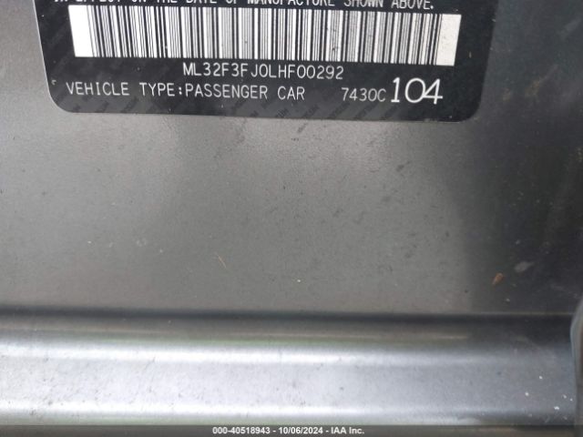 ML32F3FJ0LHF00292 Mitsubishi Mirage G4 Es
