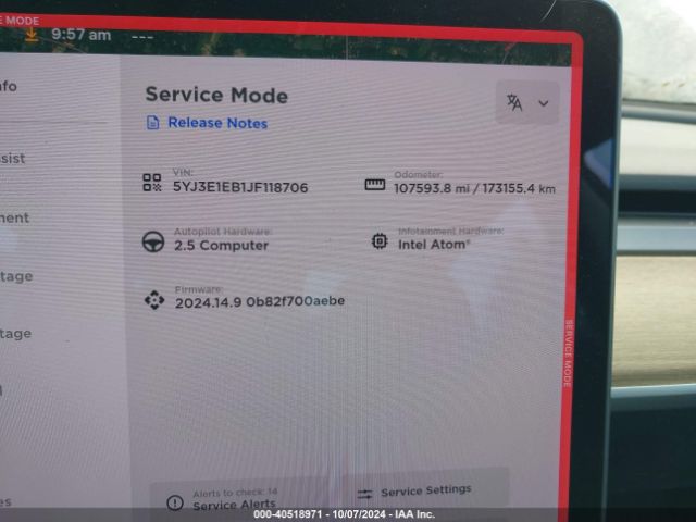 5YJ3E1EB1JF118706 Tesla Model 3 Long Range/performance