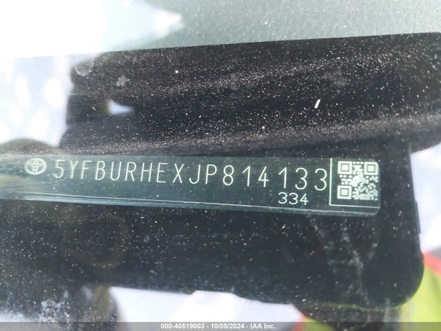 Toyota COROLLA LE 2018 5YFBURHEXJP814133 Image 9