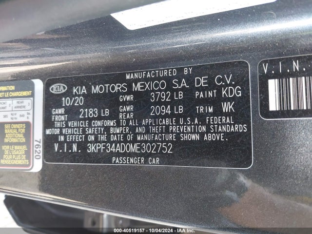 KIA Forte Gt-line 2021 3KPF34AD0ME302752 Image 9