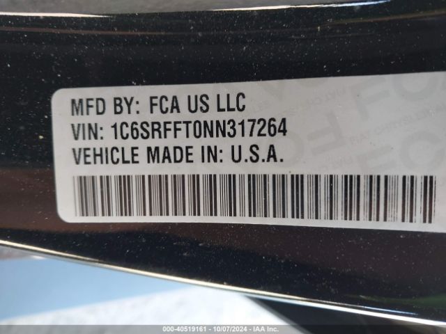 1C6SRFFT0NN317264 RAM 1500 Lone Star  4x4 5'7 Box