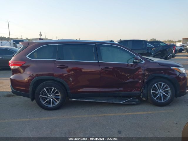 5TDKZRFH4KS303721 Toyota Highlander Xle