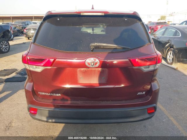 5TDKZRFH4KS303721 Toyota Highlander Xle