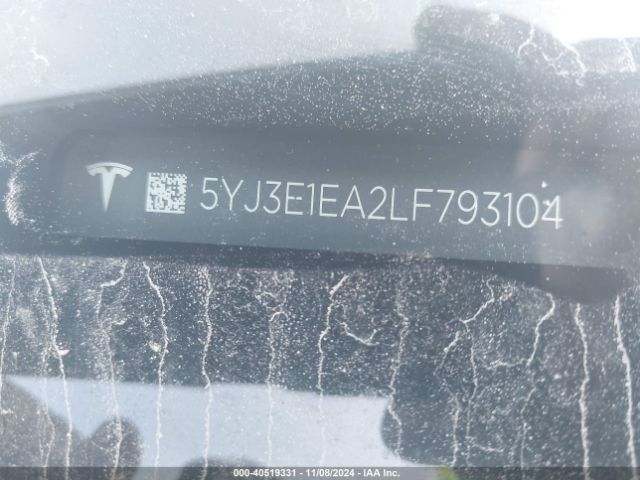 5YJ3E1EA2LF793104 Tesla Model 3 Standard Range Plus Rear-wheel Drive/standard Range Rear-wheel Drive