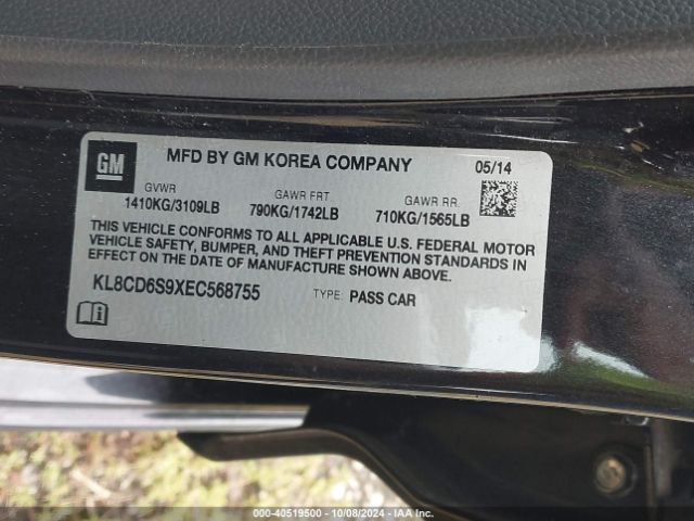 KL8CD6S9XEC568755 Chevrolet Spark 1lt Auto