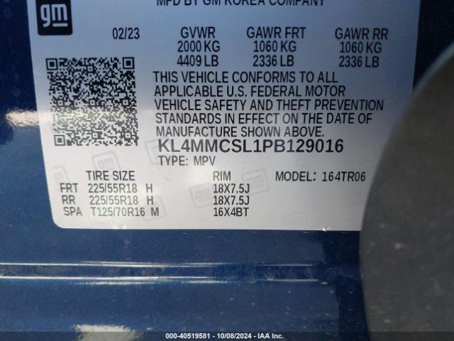 KL4MMCSL1PB129016 Buick Encore Gx Preferred Awd