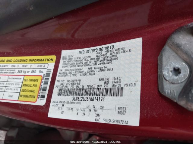 3LN6L2LU6FR614194 Lincoln MKZ HYBRID