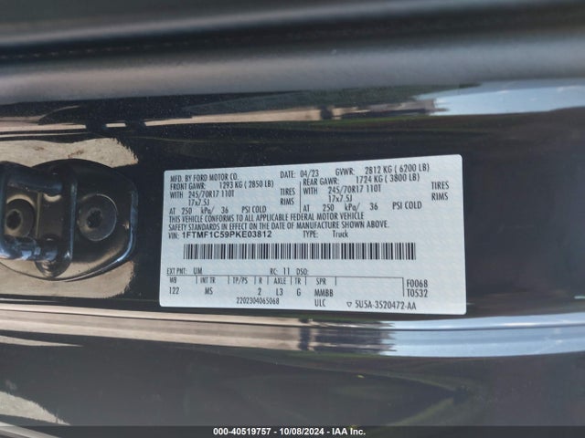 Ford F-150 Xlt 2023 1FTMF1C59PKE03812 Image 9