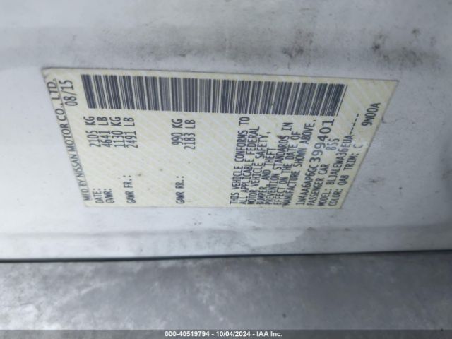 1N4AA6AP6GC399401 Nissan Maxima 3.5 Sl
