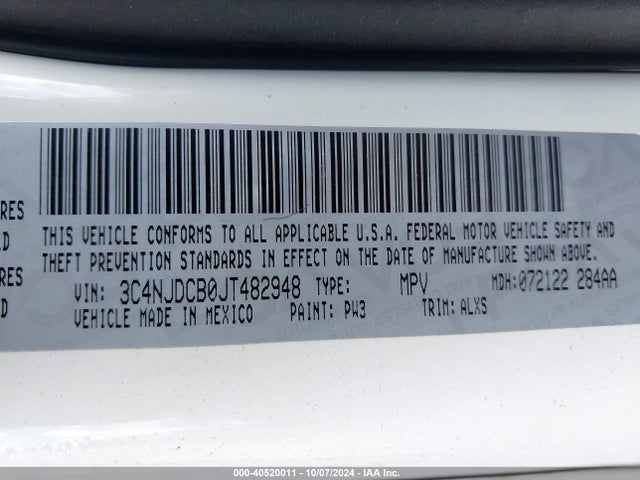 3C4NJDCB0JT482948 Jeep Compass Limited 4x4