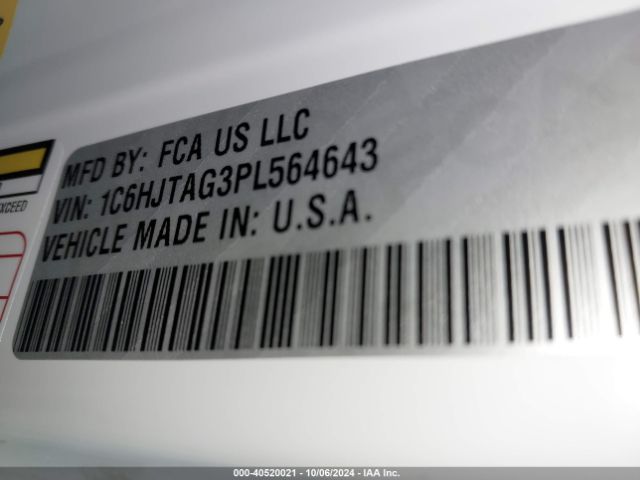 1C6HJTAG3PL564643 Jeep Gladiator Sport S 4x4