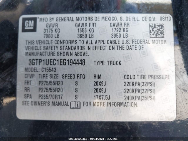 GMC Sierra 1500 Sle 2014 3GTP1UEC1EG194448 Image 9