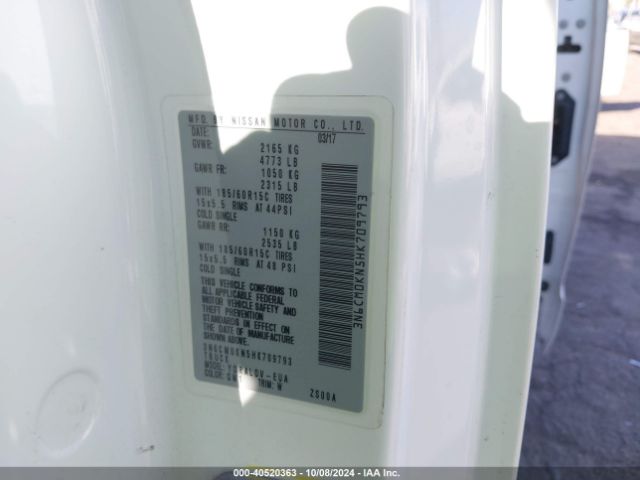 3N6CM0KN5HK709793 Nissan Nv200 S
