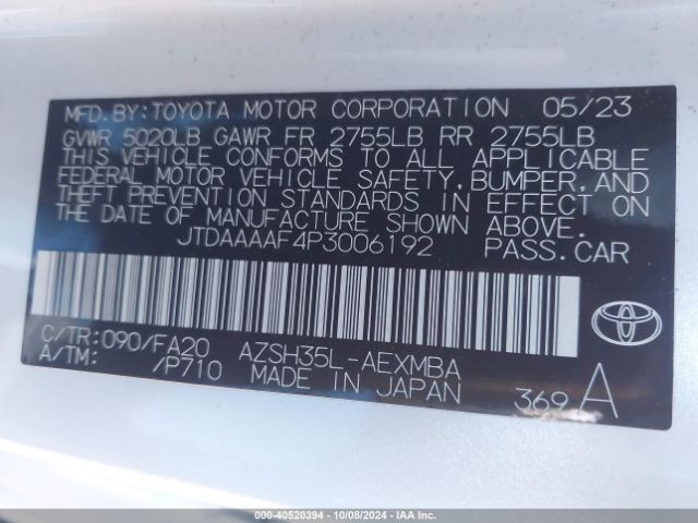 JTDAAAAF4P3006192 Toyota Crown Xle
