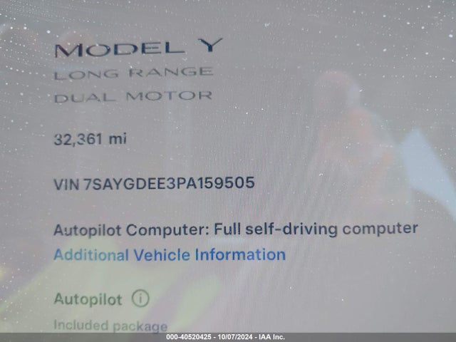 2023 TESLA MODEL Y 7SAYGDEE3PA159505 Photo 6