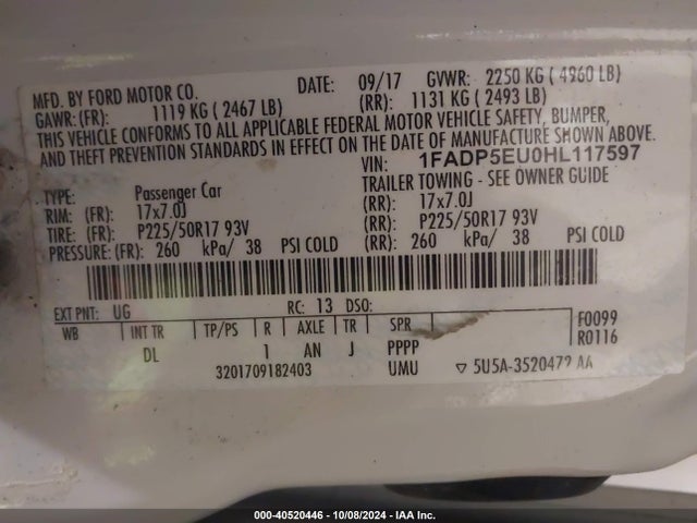 Ford C-max Energi Se 2017 1FADP5EU0HL117597 Image 9
