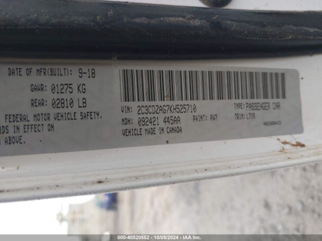 2C3CDZAG7KH525710 Dodge Challenger Sxt