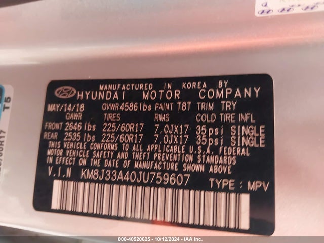 Hyundai Tucson Sel Plus 2018 KM8J33A40JU759607 Image 9