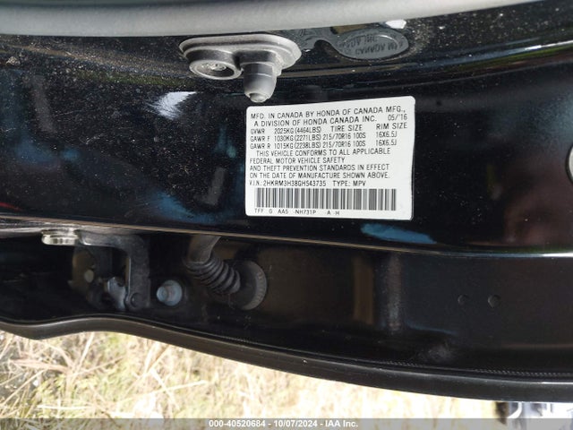 Honda CR-V LX 2016 2HKRM3H38GH543735 Image 9