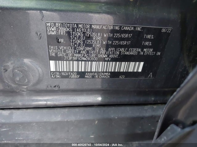 Toyota Rav4 Xle 2022 2T3P1RFV2NW283930 Image 9