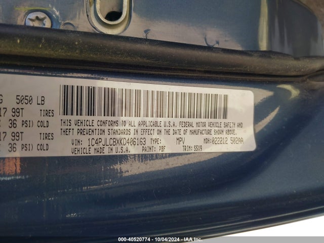 Jeep Cherokee Latitude Fwd 2019 1C4PJLCBXKD406163 Image 9
