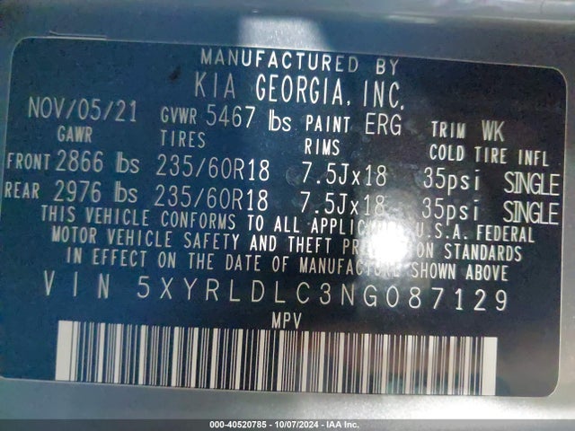 KIA Sorento X-line S 2022 5XYRLDLC3NG087129 Image 9