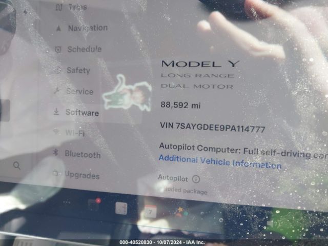 7SAYGDEE9PA114777 Tesla Model Y Awd/long Range Dual Motor All-wheel Drive