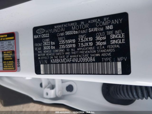 KM8KMDAF4NU099084 Hyundai IONIQ 5 SE