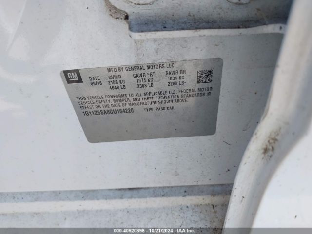 1G11Z5SA8GU164220 Chevrolet IMPALA LS