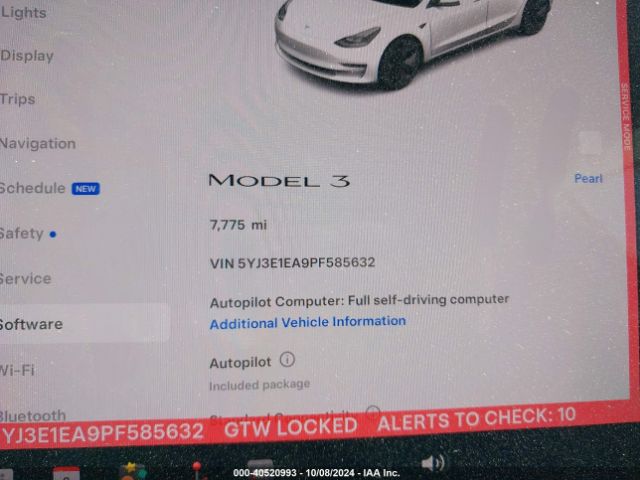 5YJ3E1EA9PF585632 Tesla Model 3 Rear-wheel Drive