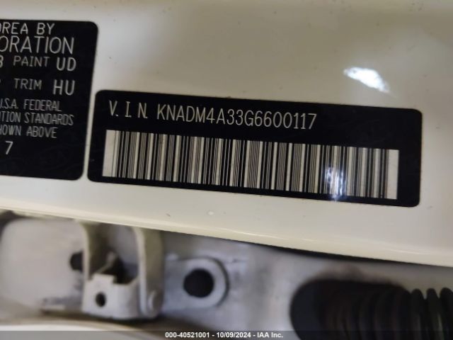 KNADM4A33G6600117 KIA RIO LX