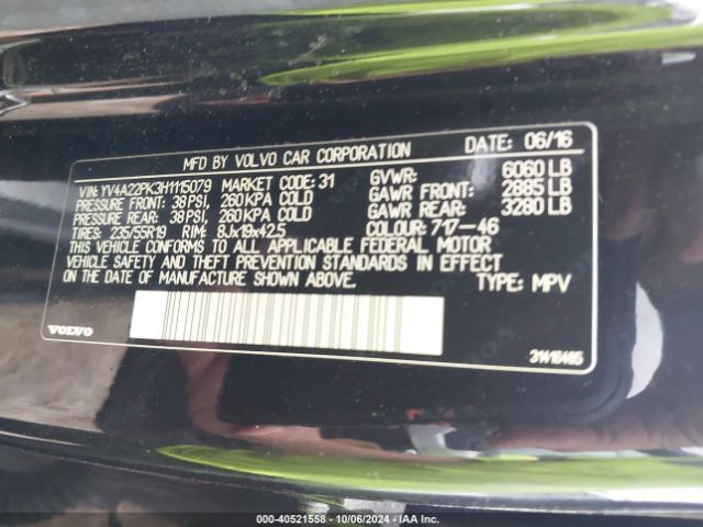 YV4A22PK3H1115079 Volvo Xc90 T6 Momentum