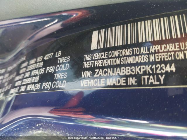 ZACNJABB3KPK12344 Jeep Renegade Latitude Fwd