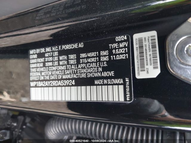 WP1BA2AY2RDA53924 Porsche Cayenne Coupe