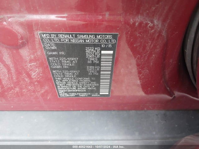 Nissan ROGUE S 2016 KNMAT2MV6GP611231 Image 9
