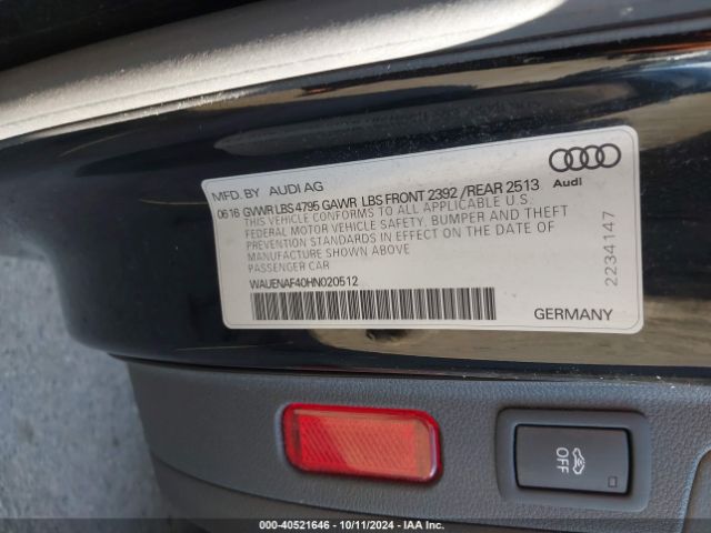 WAUENAF40HN020512 Audi A4 2.0t Premium