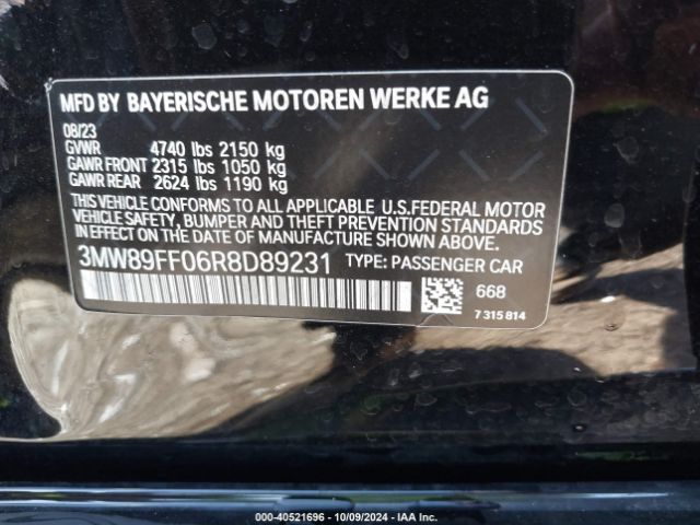 3MW89FF06R8D89231 BMW 3 Series 330i Xdrive