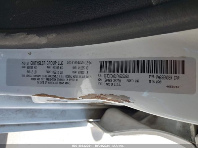 1C3CCCAB1FN635363 Chrysler 200