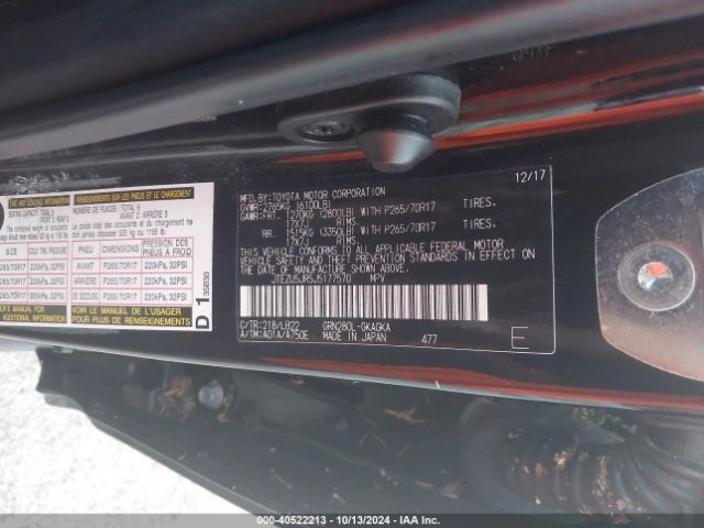 JTEZU5JR5J5177570 Toyota 4runner