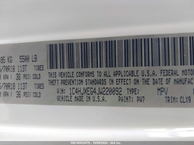2018 JEEP WRANGLER UNLIMITED 1C4HJXEG4JW220092 Photo 8