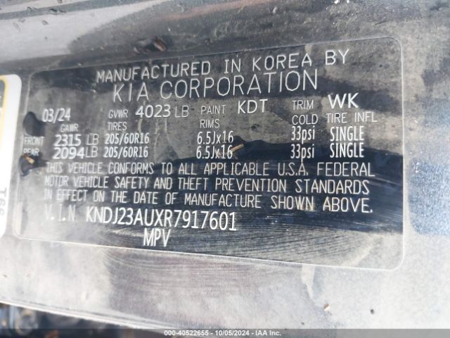 KNDJ23AUXR7917601 KIA SOUL LX