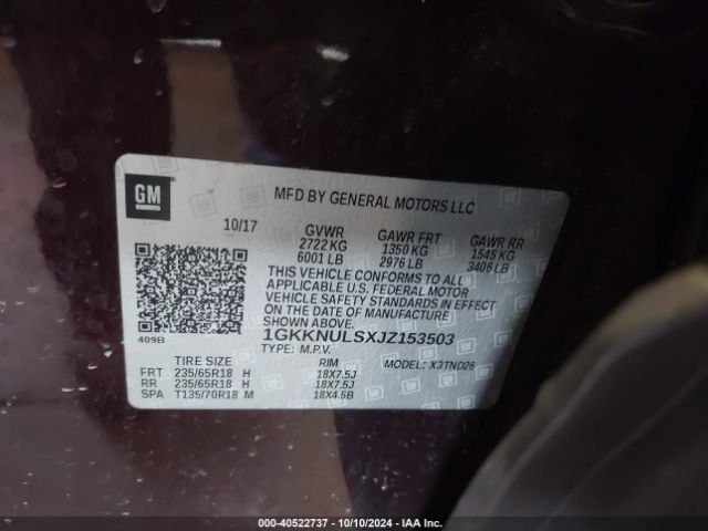 1GKKNULSXJZ153503 GMC Acadia Slt-1