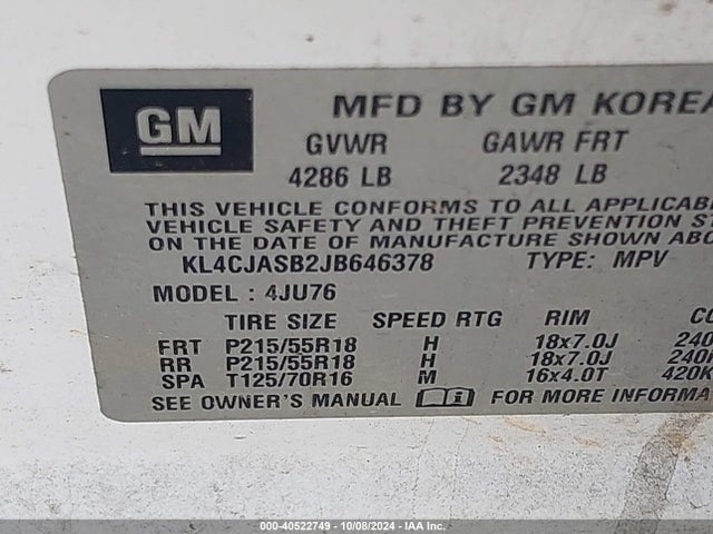 Buick Encore Preferred 2018 KL4CJASB2JB646378 Image 9
