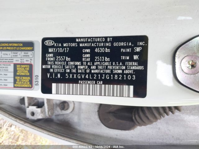 5XXGV4L21JG182103 KIA Optima Sx Turbo