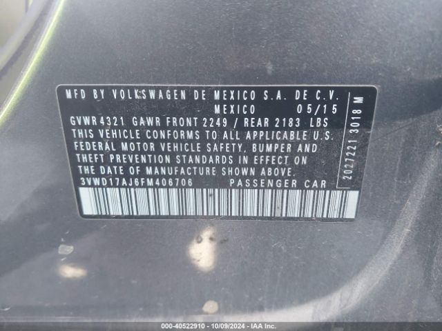 3VWD17AJ6FM406706 Volkswagen Jetta 1.8t Sport