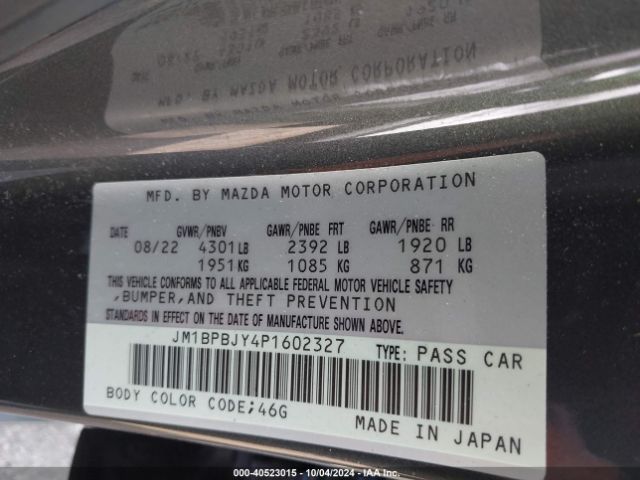 JM1BPBJY4P1602327 Mazda Mazda3 2.5 Turbo