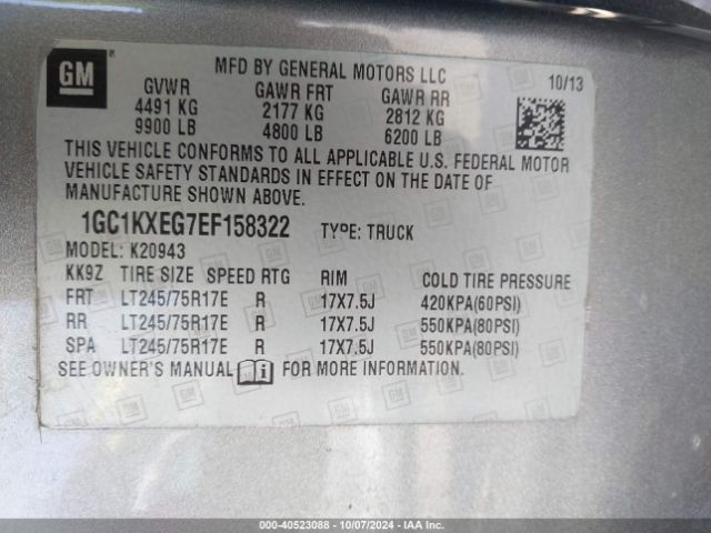 1GC1KXEG7EF158322 Chevrolet Silverado 2500hd Lt