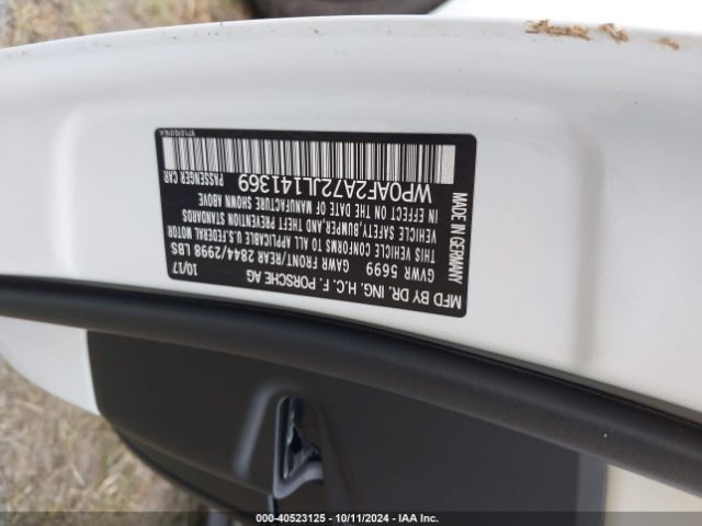 WP0AF2A72JL141369 Porsche Panamera Turbo